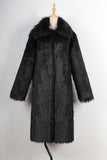 Brown Midi Faux Fur Warm Thickened Men's Coat