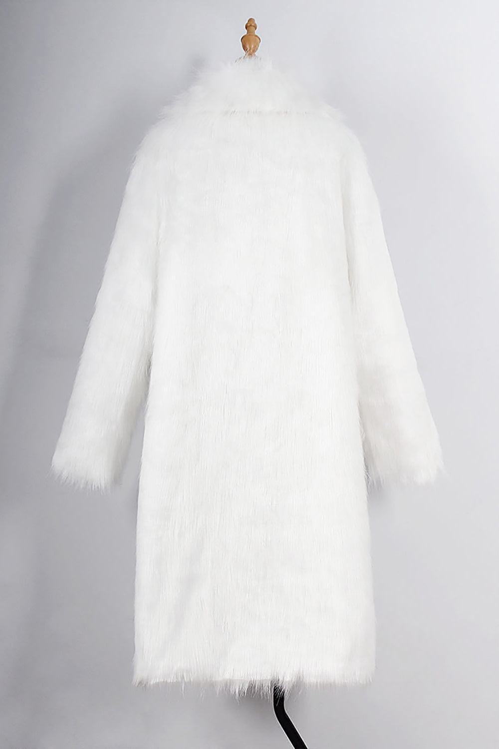 Brown Midi Faux Fur Warm Thickened Men's Coat