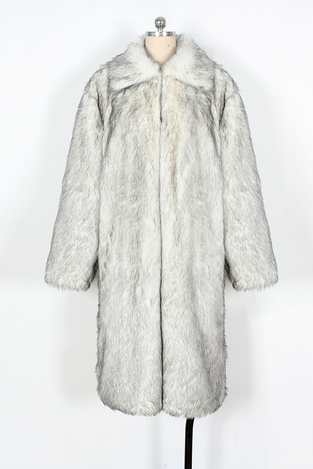 Brown Midi Faux Fur Warm Thickened Men's Coat