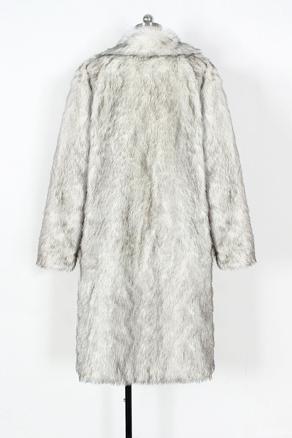 Brown Midi Faux Fur Warm Thickened Men's Coat