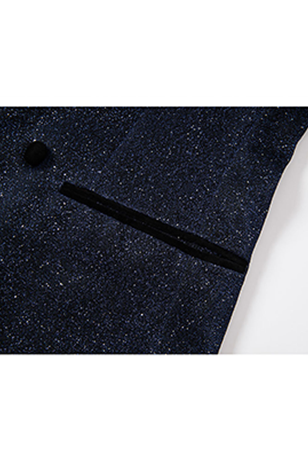 Sparkly Navy Sequin Shawl Lapel 2 Pieces Slim Fit Men's Prom Suits