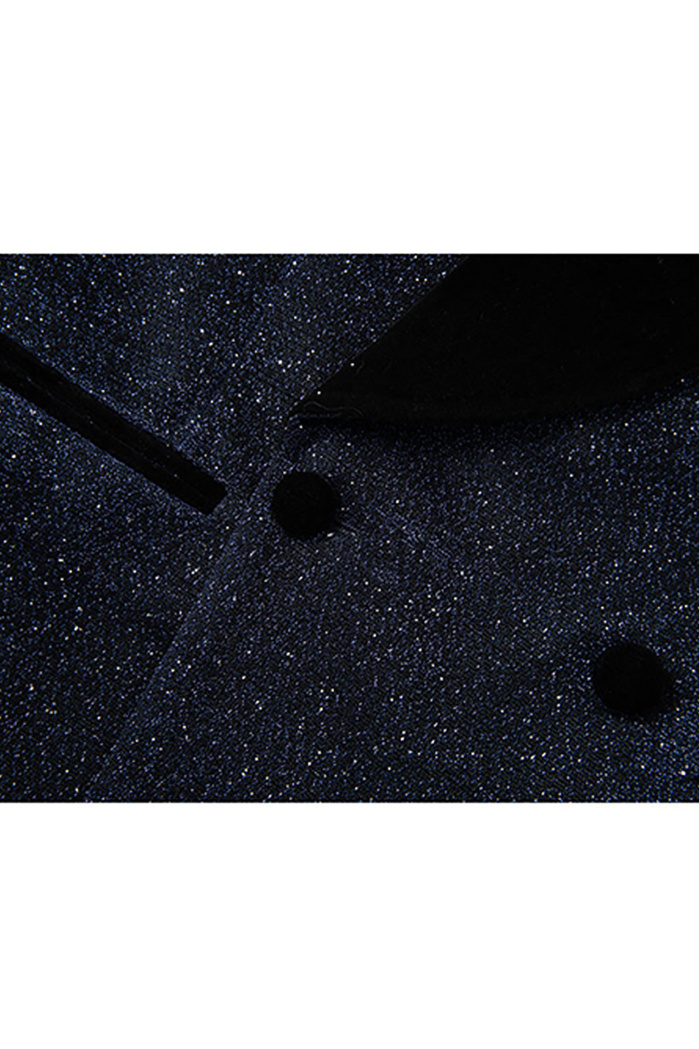 Sparkly Navy Sequin Shawl Lapel 2 Pieces Slim Fit Men's Prom Suits