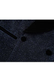Sparkly Navy Sequin Shawl Lapel 2 Pieces Slim Fit Men's Prom Suits