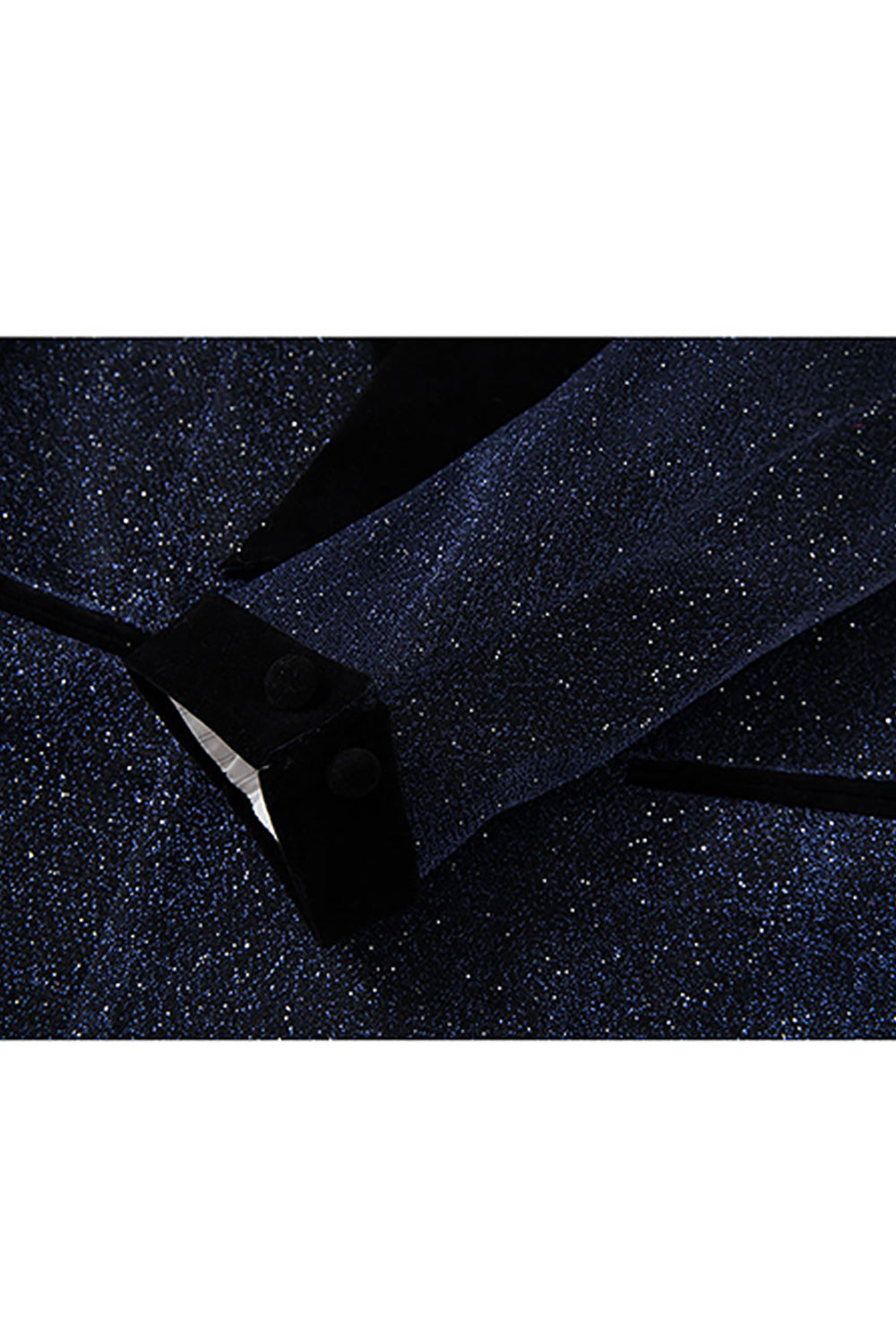 Sparkly Navy Sequin Shawl Lapel 2 Pieces Slim Fit Men's Prom Suits
