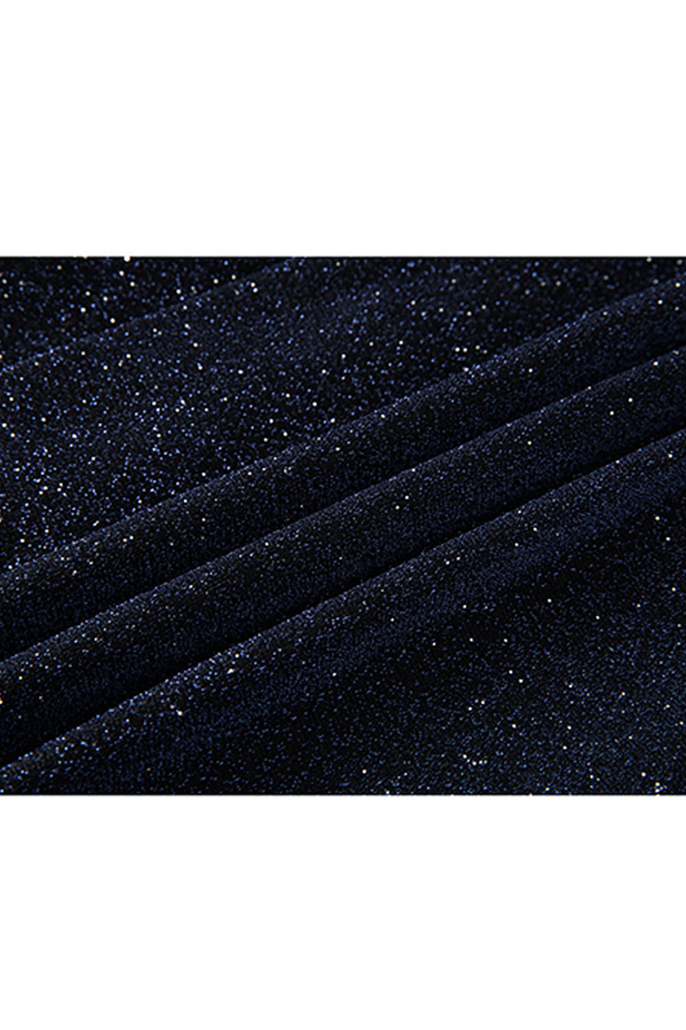 Sparkly Navy Sequin Shawl Lapel 2 Pieces Slim Fit Men's Prom Suits