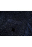 Sparkly Navy Sequin Shawl Lapel 2 Pieces Slim Fit Men's Prom Suits