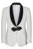 Jacquard Black Shawl Lapel 3 Pieces Prom Suits
