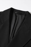 Peak Lapel Black 2 Pieces Men's Formal Suits