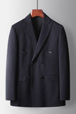 Navy Peak Lapel 2 Pieces Men's Formal Suits
