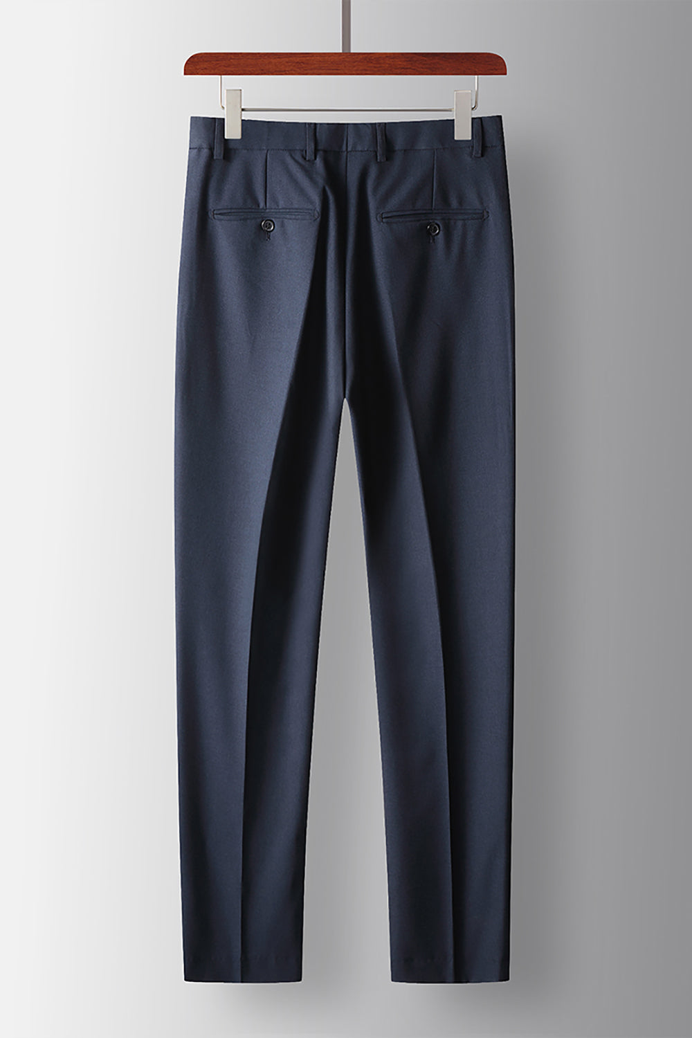 Men's Navy Peak Lapel 2 Pieces Formal Suits