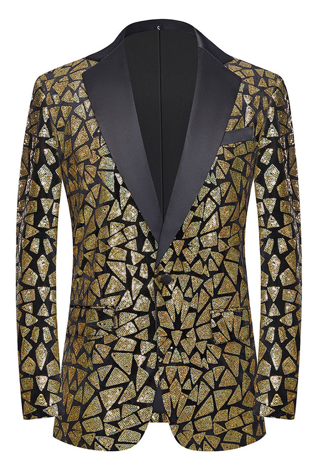 Sparkly White Floral 2 Pieces Notched Lapel Prom Suits