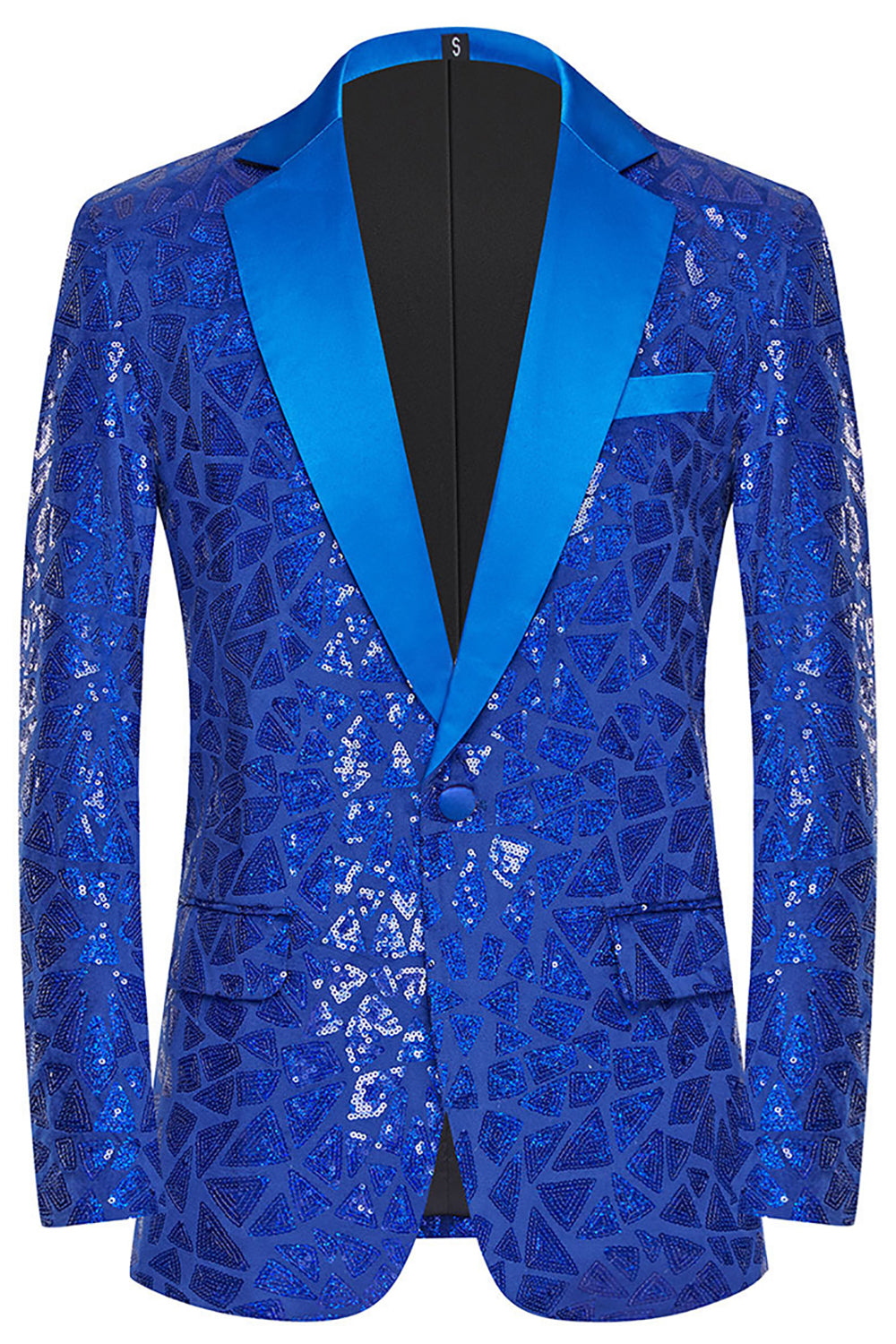 Sparkly White Floral 2 Pieces Notched Lapel Prom Suits