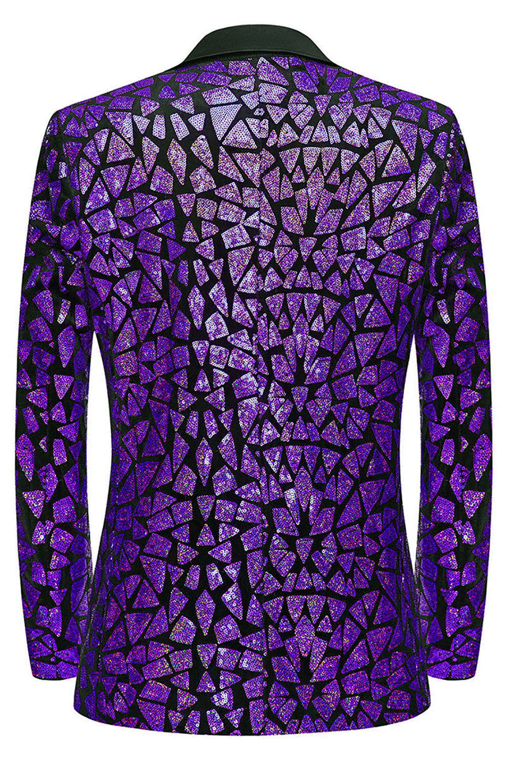 Sparkly White Floral 2 Pieces Notched Lapel Prom Suits