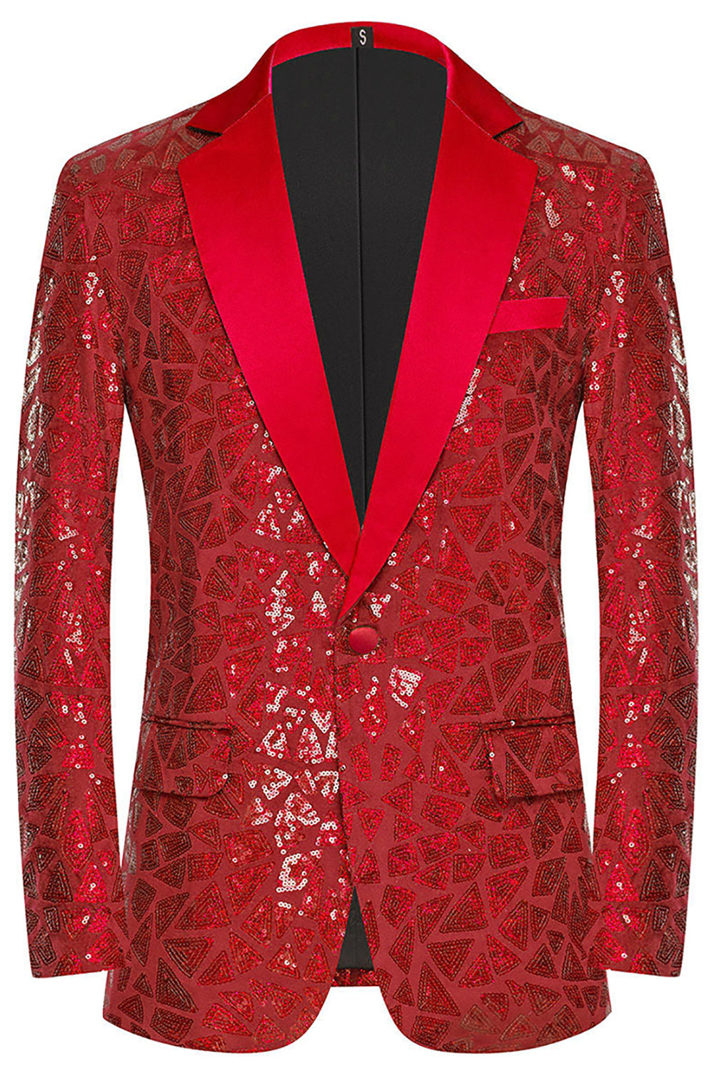 Sparkly White Floral 2 Pieces Notched Lapel Prom Suits