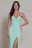 Mint Green Sweetheart Mermaid Sweep Train Bridesmaid Dress