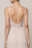 Ivory A Line Spaghetti Straps Long Formal Dress