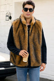 Light Grey Faux Fur Winter Men's Vest