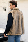 Light Grey Faux Fur Winter Men's Vest