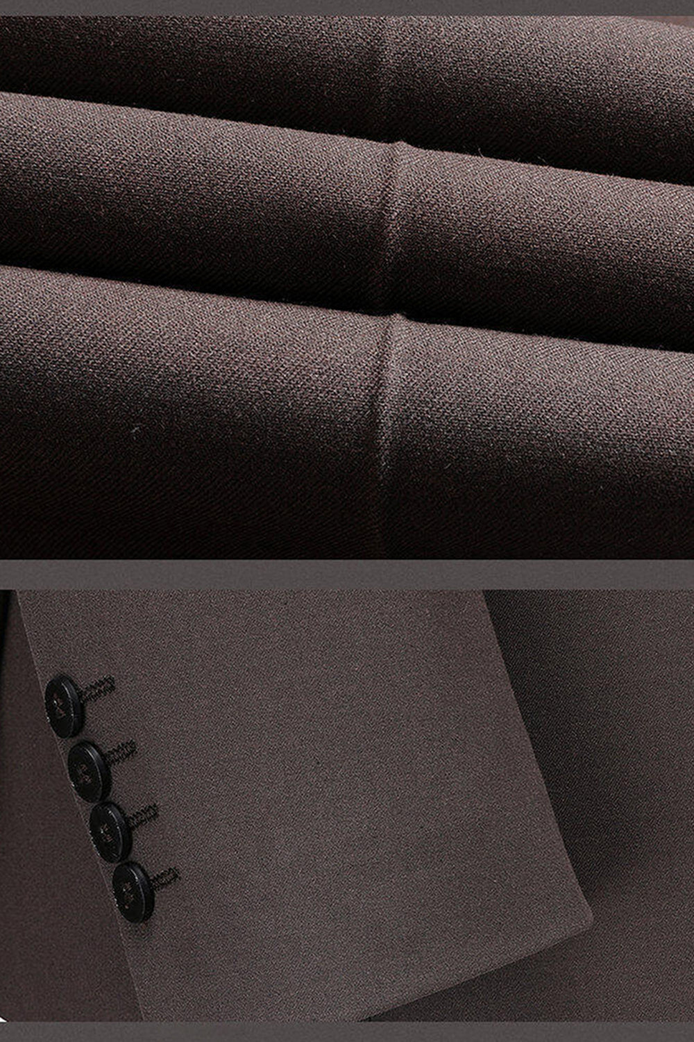 Coffee Notched Lapel Singel Breasted Slim Fit Suit