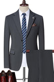 Black Notched Lapel Singel Breasted 2-piece Men Suits