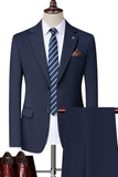 Black Notched Lapel Singel Breasted 2-piece Men Suits