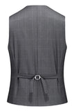 Men's Grey Plaid Peak Lapel 3 Pieces Formal Suits
