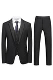 Men's Violet Single Breasted Notched Lapel 3 Pieces Prom Suits