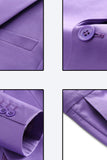 Men's Violet Single Breasted Notched Lapel 3 Pieces Prom Suits