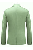 Light Green Notched Lapel 3 Pieces Men's Formal Suits