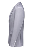 Light Grey 3 Pieces Notched Lapel Men's Formal Suits