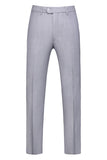 Light Grey 3 Pieces Notched Lapel Men's Formal Suits