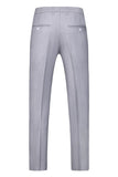 Light Grey 3 Pieces Notched Lapel Men's Formal Suits