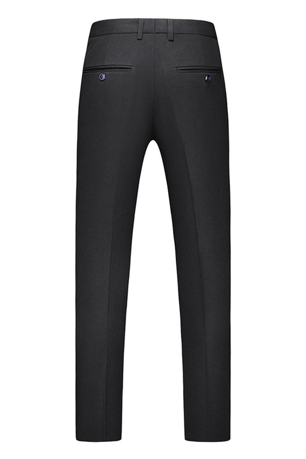 Black Peaked Lapel 3 Pieces Satin Men's Prom Suits