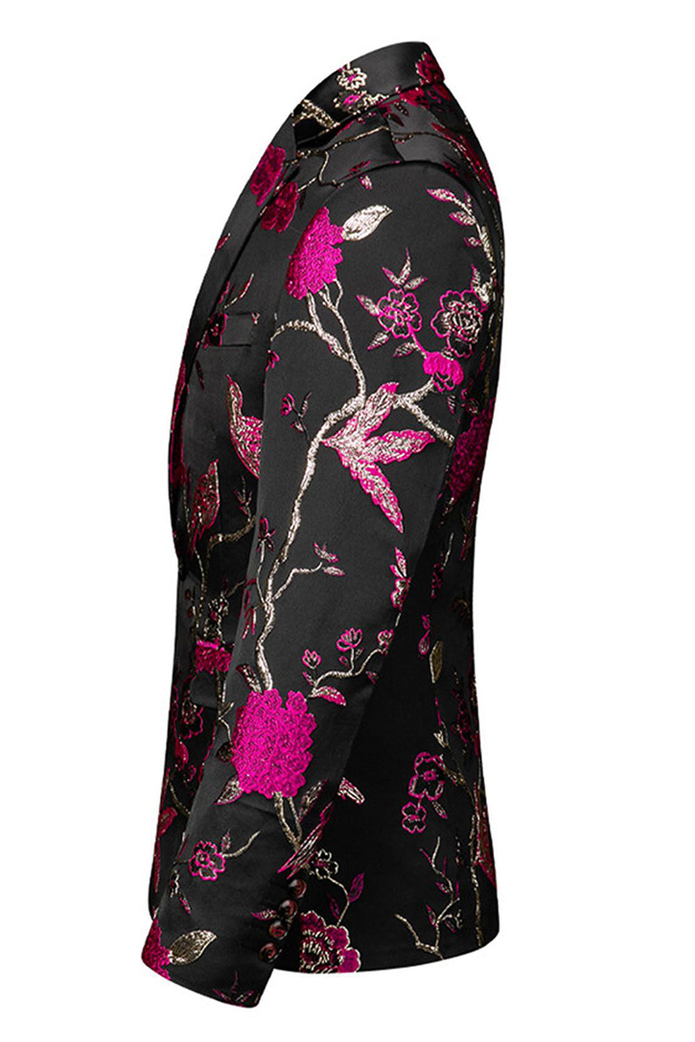 Notched Lapel Single Breasted Jacquard 2 Piece Purple Men's Prom Suits