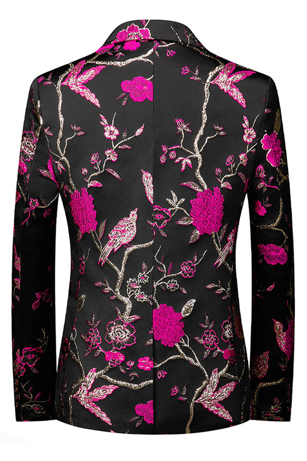 Notched Lapel Single Breasted Jacquard 2 Piece Purple Men's Prom Suits