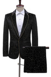 Glitter Green Notched Lapel 2 Piece Men's Prom Suit