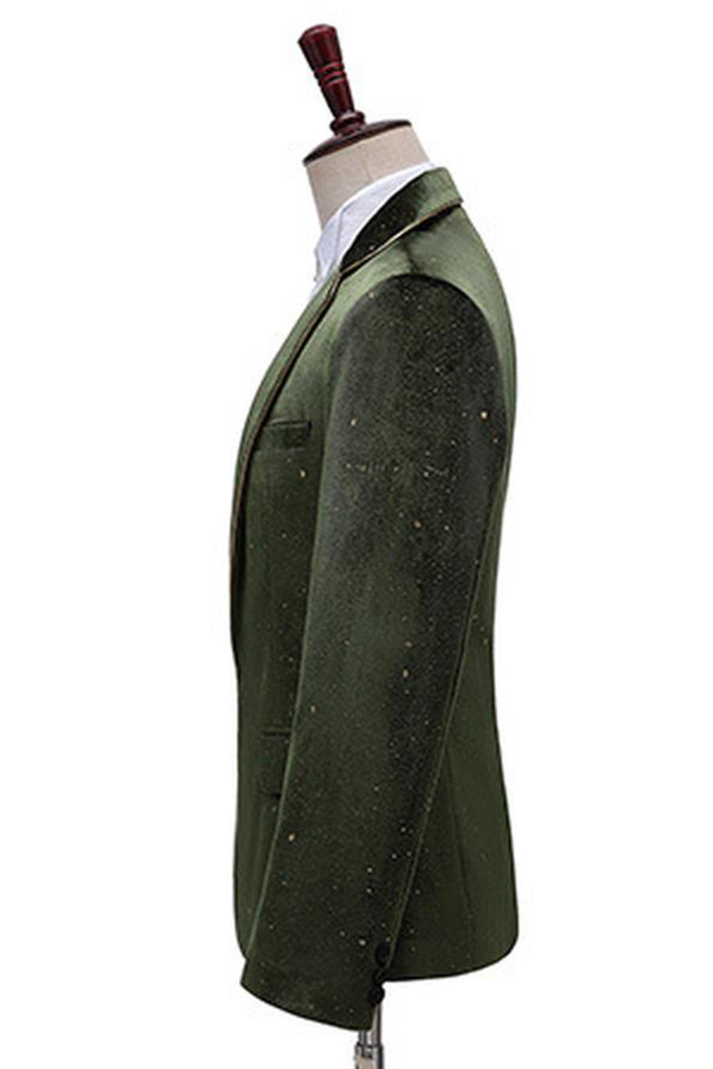 Glitter Green Notched Lapel 2 Piece Men's Prom Suit