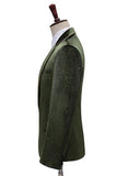 Glitter Green Notched Lapel 2 Piece Men's Prom Suit