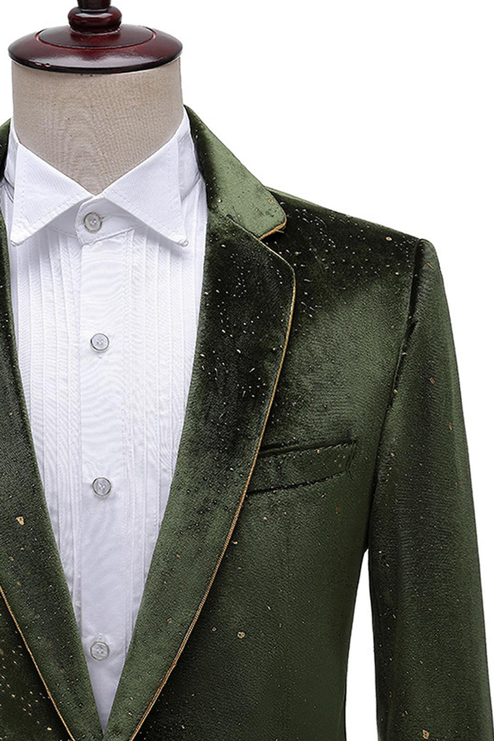 Glitter Green Notched Lapel 2 Piece Men's Prom Suit