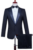 White Peak Lapel 2 Piece One Button Men's Prom Suit with Beading