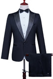 White Peak Lapel 2 Piece One Button Men's Prom Suit with Beading