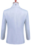 White Shawl Lapel Slim Fit 2 Piece Men's Prom Suit with Beading