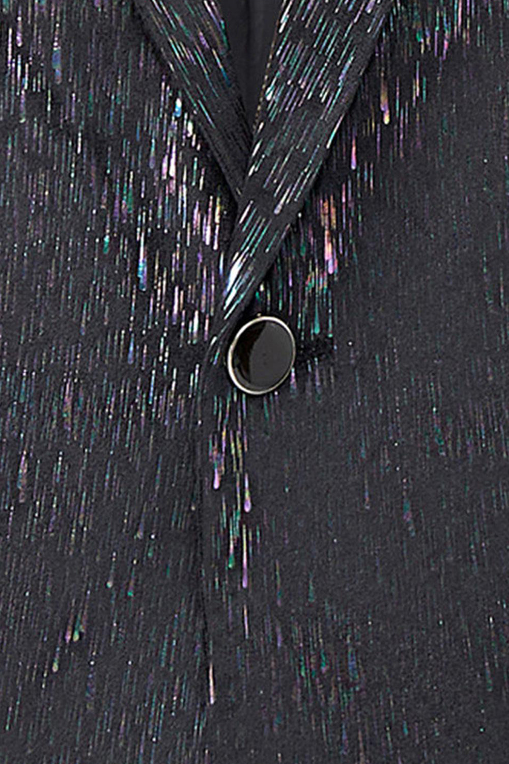 Sparkly Black Notched Lapel 2 Piece Men's Prom Suit with 3D Flower