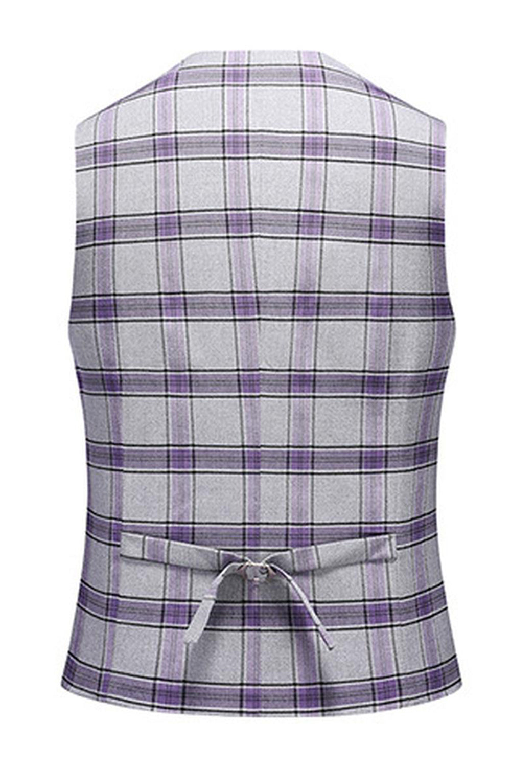 Grayish Purple Striped 3 Pieces Notched Lapel Men's Prom Suits