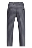Blue Peak Lapel Striped 2-piece Men Suits