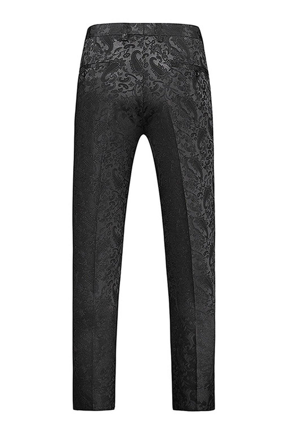 Black Shawl Lapel One Button 2-piece Men Prom Suits