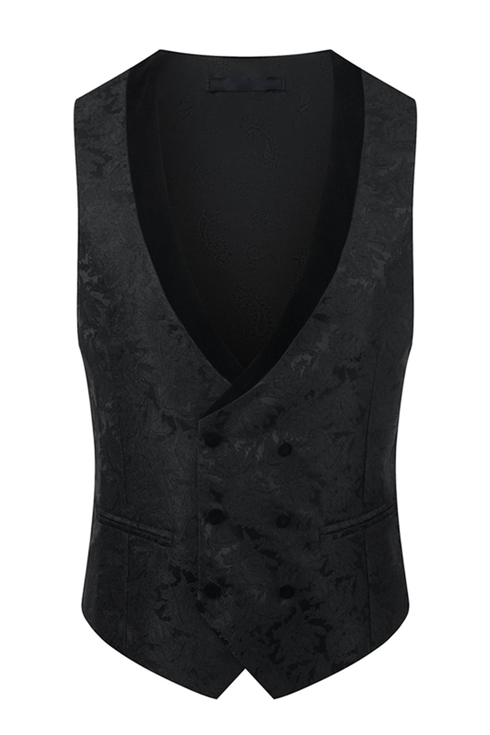 Black Shawl Lapel One Button 3-Piece Men Suits