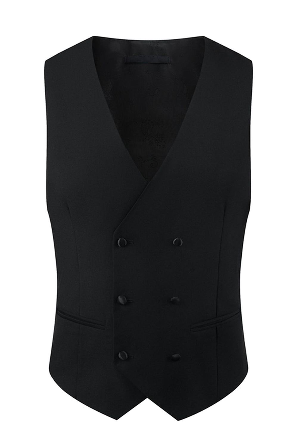 Black Peak Lapel Beaded 3-Piece Men Suits