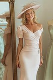 Mermaid One Shoulder Candy Pink Midi Mother Of The Bride Dress