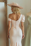 Mermaid One Shoulder Candy Pink Midi Mother Of The Bride Dress
